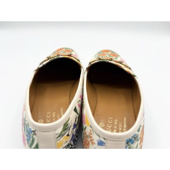 Gucci x Ken Scott Jordaan Floral Print Loafers Gold Horse-bit Accents Sz EU 38 - Picture 8 of 13